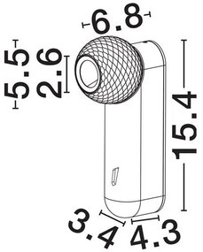 Aplica cu spot LED stil minimalist 2700K NOTIC negru