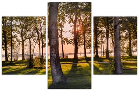 Tablou cu pomi lângă lac (90x60 cm)