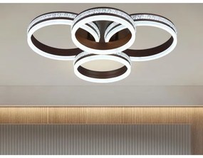 Lustră LED dimabilă, montaj aplicat pe tavan, 150W, 230V, 3000-6500K, cu telecomandă