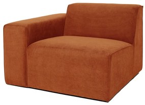 Modul pentru canapea portocaliu din catifea reiată (partea stângă) Sting - Scandic