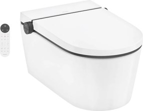 Set vas WC suspendat Hansgrohe LavaPura Element S SmartClean, HygieneEffect, cu functie de bideu electric si capac softclose alb