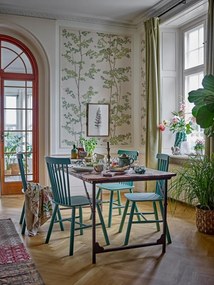 Scaun dining, verde, din lemn pin, Mill