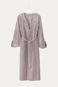 Halat elegant DESTAN de damă în cutie cadou M Violet / Liliac