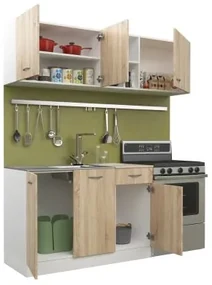 Set Bucatarie haaus Kara, Stejar Sonoma/Alb, L 180 cm