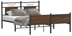 vidaXL Cadru pat fără saltea stejar maro 150x200 cm lemn prelucrat