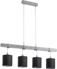 Brilagi - Lustră LED suspendată pe cablu NUBILA 4xE27/60W/230V gri/negru