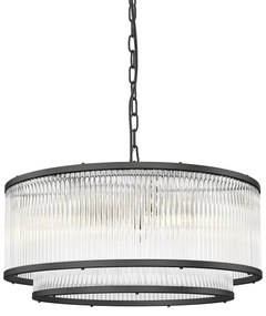 Lustră pe lanț Zuma Line P0528-06H-P7AC SERGIO 6xE14/60W/230V negru