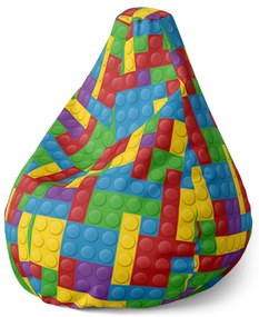 Sac de șezut Pear set de construcție colorat - pentru copii, colorat