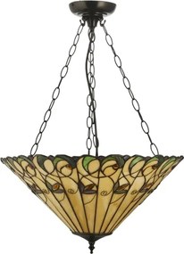 Endon 111881 - Candelabru suspendat pe lanț Tiffany JAMELIA, 3xE27/10W/230V, diametru 50 cm
