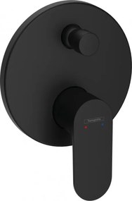 Baterie cada/dus incastrata, Hansgrohe Rebris S, negru mat, 72466670