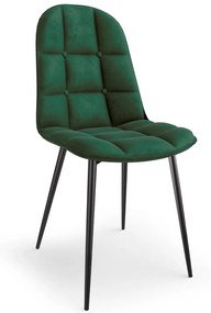 Scaun tapitat K417, verde, 46x56x87 cm