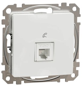 Priza telefon RJ11, IP20, Alb, Schneider Sedna Design