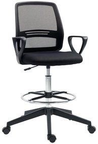 Vinsetto Scaun de birou șezut înalt reglabil taburet birou pivotant 360° plasă respirabilă | Aosom Romania