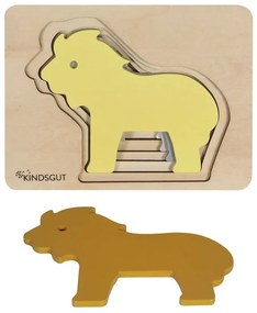 Puzzle din lemn pentru copii Kindsgut Lion