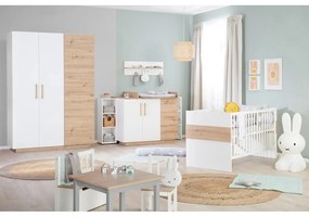 Pătuț alb-natural 70x140 cm Lion – Roba