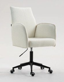 HR280K Scaun Crem Boucle cu Bază Neagră