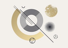 Tablou pe sticlă - Forme geometrice N⁰2 (70x50 cm)