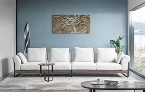 Tablou copacul abstract pe lemn în design bej