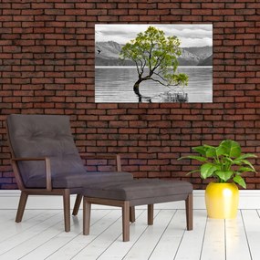 Tablou copacului în mijlocul lacului (90x60 cm)