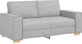 vidaXL Canapea cu 2 locuri, gri nor, 180x78x84 cm, material textil