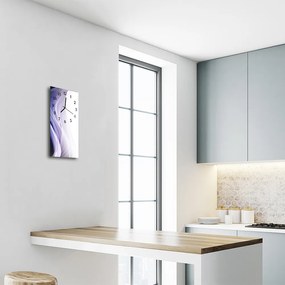Ceas de perete din sticla vertical Bucătărie abstractizare linii mov