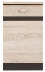 Dulap inferior de bucătărie Junona line D1D/50/82/P (Stejar sonoma + Wenge). 742463