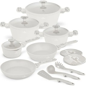 BerlingerHaus Set de vase cu suprafață din titan Sahara Marble, 15 piese