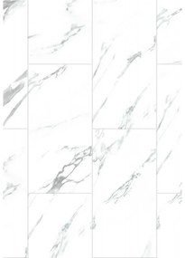 Mexen Glacier White probă panel din vinil SPC 6,5 mm, IXPE 1,5 mm, 4 V-Fuga, Jazz White - F1151-S