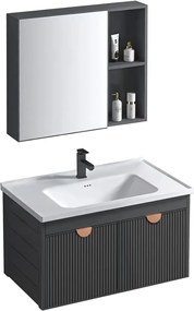Set mobilier de baie cu lavoar Mario 60cm Grey