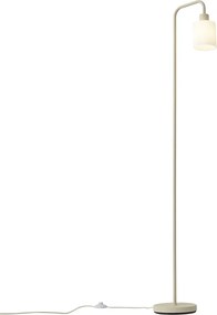 Scandinavische vloerlamp beige met wit glas - Wisp