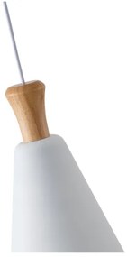 Lustră pe cablu 1xE27/15W/230V alb pr. 20 cm