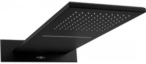 Mexen Waterfall pară de tip ploaie slim 50 x 22 cm, Neagră - 79190-70
