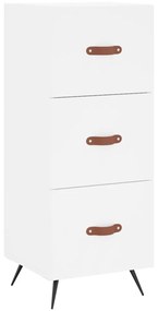 vidaXL Servantă, alb, 34,5x34x90 cm, lemn compozit