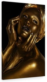 Tablou canvas Brown Gold Girl 120x80 cm