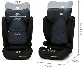 Scaun auto KINDERKRAFT I-SPARK i-Size (100-150 cm) negru