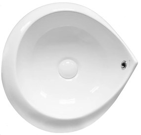 Lavoar pe blat alb lucios 47 cm modern Fluminia Tear