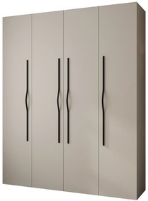 Dulap de haine 200 cm Carmela 50-2 (Cașmir + Negru). 1126763