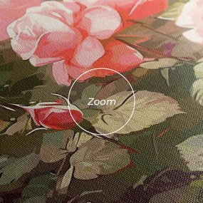 Tablou Canvas, 40x80cm, Dormitor si Living, Flori, Trandafiri, Wild Roses