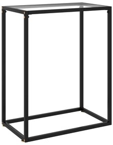 vidaXL Masă consolă, transparent, 60x35x75 cm, sticlă securizată
