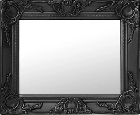 vidaXL Oglindă de perete în stil baroc, negru, 50 x 40 cm