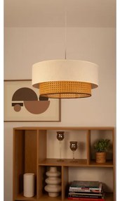 Lustră pe cablu NATIA 1xE27/60W/230V alb/maro