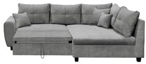 Coltar Extensibil Lena, Dreapta, Gri Inchis, 248 x 87 x 176 cm