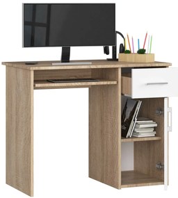 Masă PC Padma (stejar sonoma + alb). 1068863