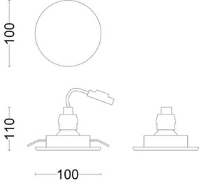 Corp de iluminat LED încastrat pentru baie Philips FRESCO LED/4,6W/230V IP23