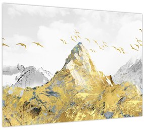 Tablou - Munte auriu (70x50 cm)