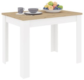 Masa bucatarie Zeta, Stejar Artisan/Alb, 102 x 69 x 75 cm