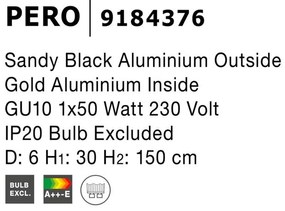 Pendul design modern Pero negru NVL-9184376