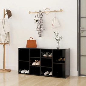 vidaXL Banchetă pantofar, negru, 103x30x54,5 cm, lemn prelucrat