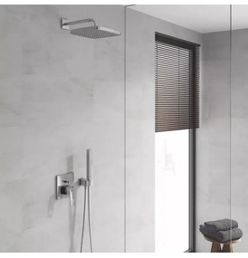 Sistem de dus incastrat, Grohe Eurocube Perfect, cu para Euphoria Cube Stick si palarie dus Tempesta 250 Cube, crom, 25239000