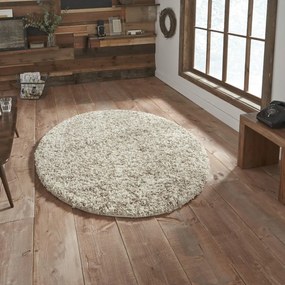 Covor Think Rugs Vista, ø 133 cm, crem